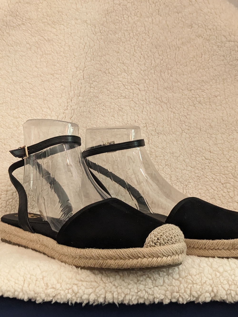 G By Guess Black Espadrille Slingback Flats Hamptons Weekend Rich Girl Starter